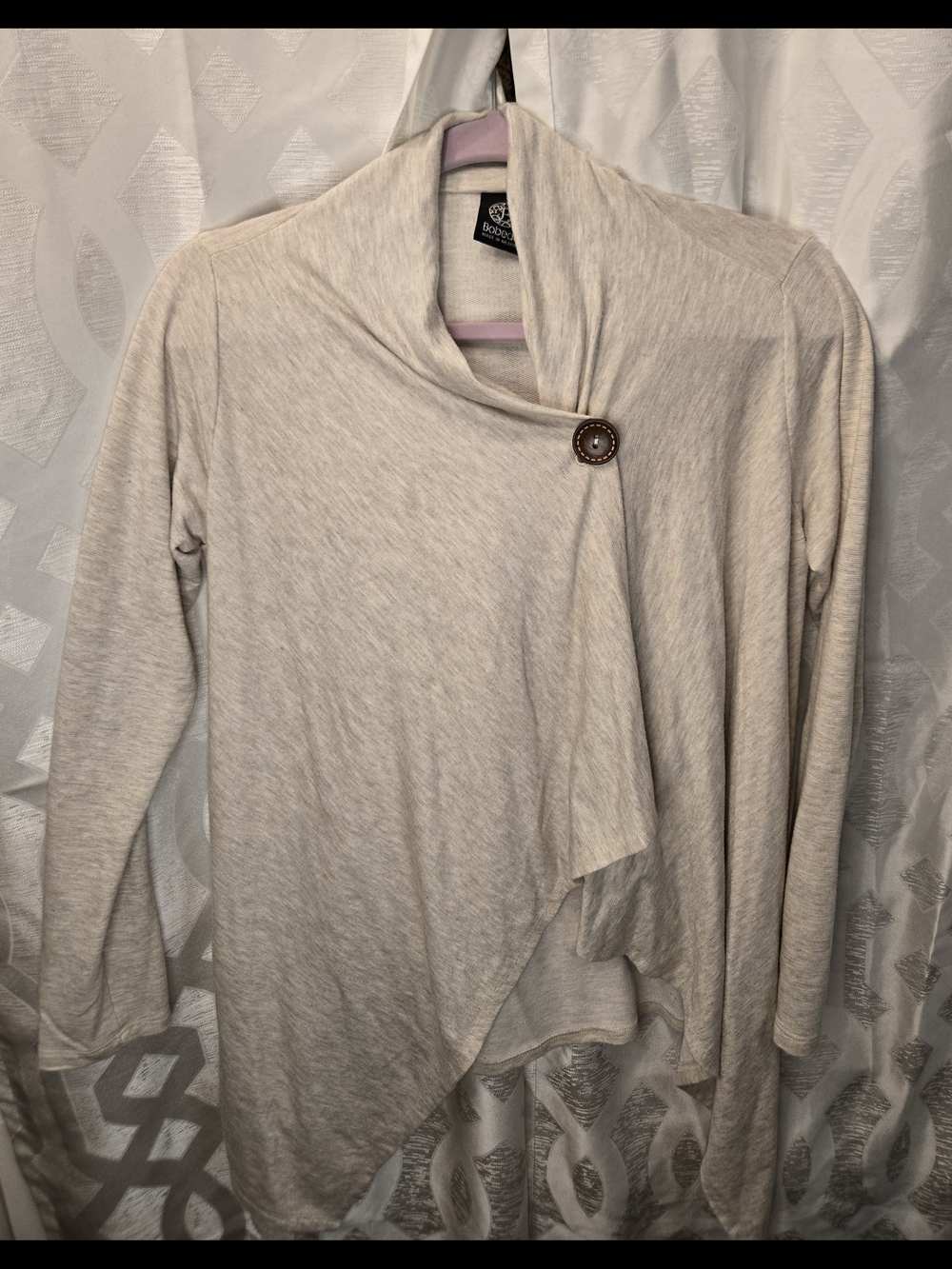 Bobeau Asymmetrical Button-Front Cardigan